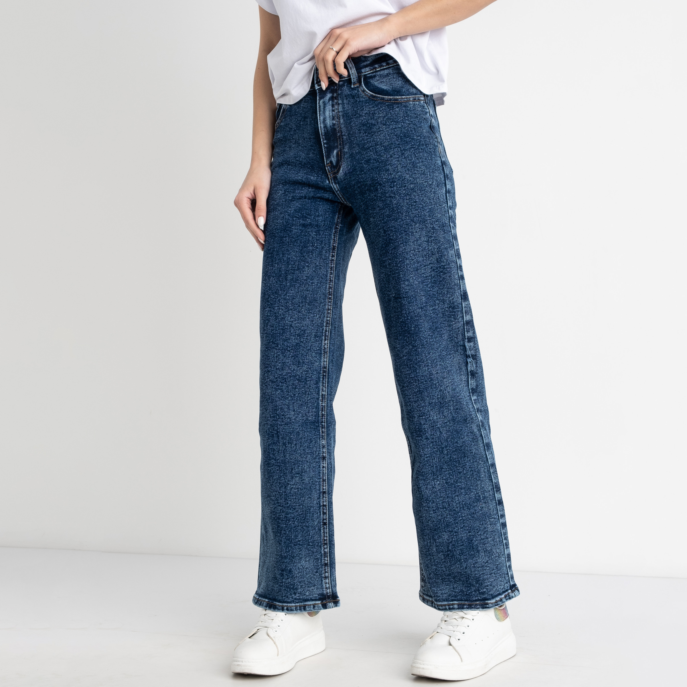 0680-8 HR Relucky джинсы-кюлоты женские синие стрейчевые( 6 ед. размеры : 25.26.27.28.29.30)