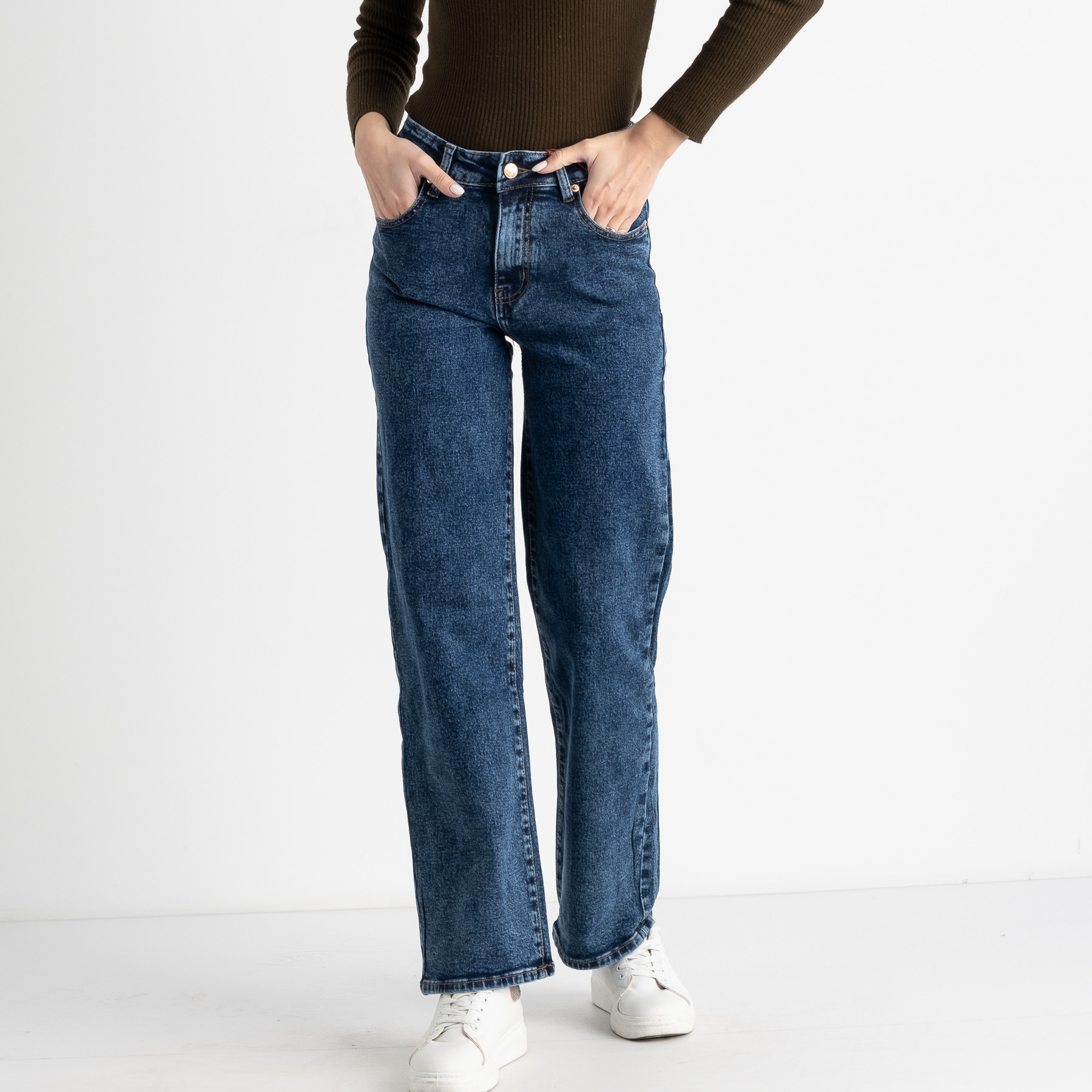 0676-8 HV Relucky  джинсы-кюлоты женские синие стрейчевые ( 6 ед. размеры : 25.26.27.28.29.30)