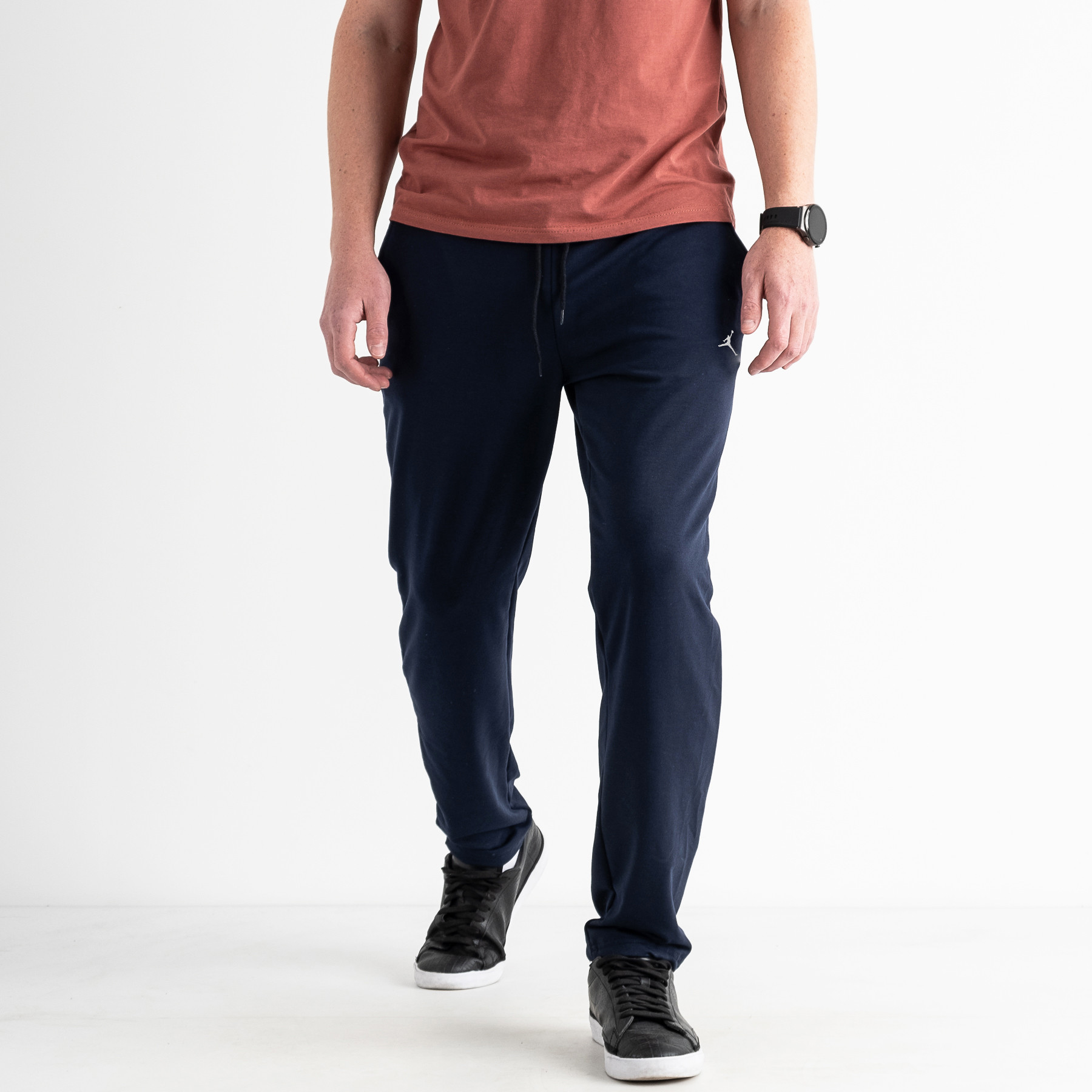 1672-3 СИНИЙ Yola спортивные штаны мужские из двунитки ( 4 ед. размеры: M.L.XL.XXL)