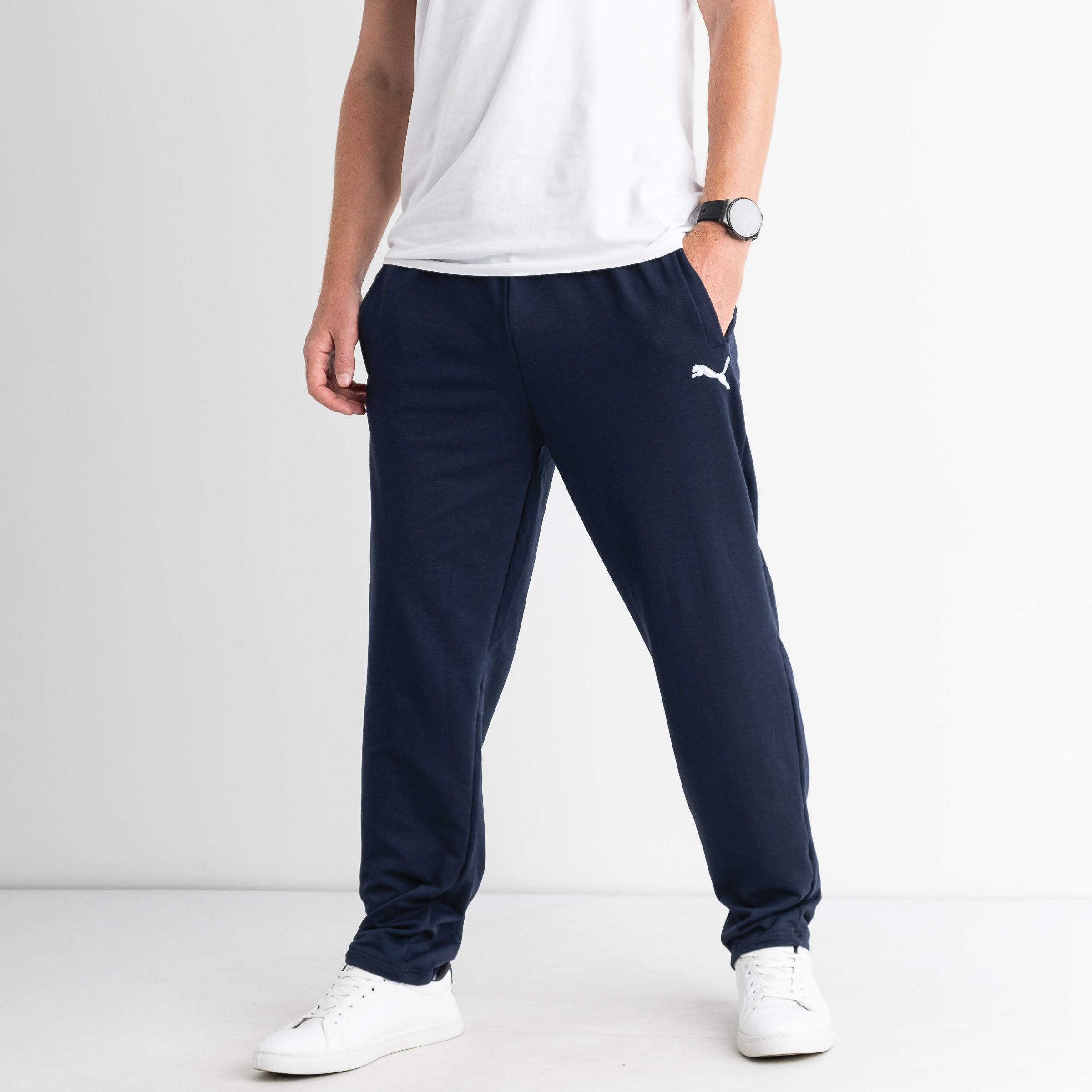 2408-2 СИНИЕ спортивные брюки мужские батальные ( 5 ед. размеры: 56.58.60.62.64)