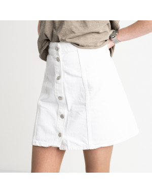 2002 юбка на пуговицах белая котоновая (4 ед. размеры: 24.26.28.30)