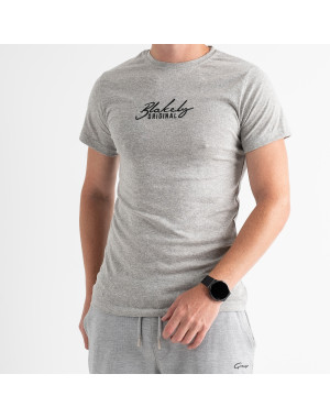 2309-4 СЕРАЯ футболка мужская котоновая (5 ед .размеры : S.M.L.XL.2XL)