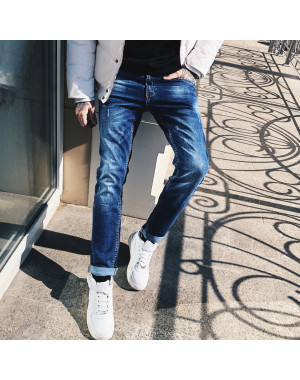 8005 Resalsa джинсы мужские молодежные с царапками весенние стрейчевые (27-2,28-2,29-2, 6 ед.)