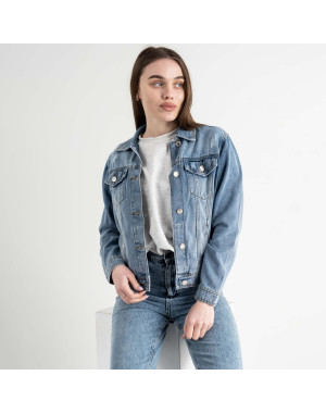 0909 New Jeans джинсовая куртка женская голубая стрейчевая ( 6 ед.размеры: XS.S.M.L.XL.2XL)
