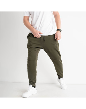 4217-3 ХАКИ YOLA спортивные штаны мужские из двунитки ( 4 ед.размеры: M.L.XL.2XL)