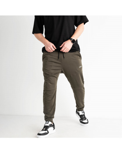 4460-2 ХАКИ YOLA  спортивные штаны мужские батальные из двунитки (4 ед. размеры: 50.52.54.56) YOLA