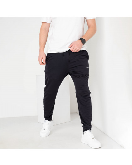 4460-3 СИНИЕ YOLA спортивные штаны мужские батальные из двунитки прямые (4 ед. размеры: 50.52.54.56) YOLA