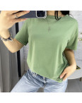 0023-72 ОЛИВКОВАЯ футболка женская из турецкого хлопка ( 3 ед.размеры: 42.44.46): артикул 1135768