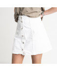 2002 юбка на пуговицах белая котоновая (4 ед. размеры: 24.26.28.30): артикул 1118968