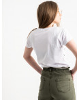 7030-10 БЕЛАЯ футболка женская с принтом (3 ед. размеры: M.L.XL): артикул 1119160