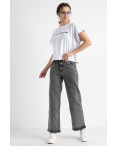 0045-9 WF Relucky джинсы-кюлоты женские серые стрейчевые ( 6 ед. размеры : 25.26.27.28.29.30): артикул 1126755