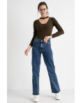 0676-8 HV Relucky  джинсы-кюлоты женские синие стрейчевые ( 6 ед. размеры : 25.26.27.28.29.30): артикул 1126757