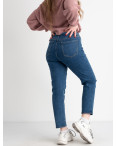 0008 New Jeans мом синий полубатальный женский стрейчевый ( 6 ед. размеры: 28.29.30.31.32.33): артикул 1127220