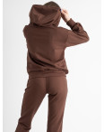 0537-5 КОРИЧНЕВЫЙ спортивный костюм женский из турецкой двунитки (3 ед. размеры : 42.44.46): артикул 1129562