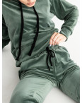0520-13 ЗЕЛЕНЫЙ спортивный костюм женский велюровый (3 ед. размеры:42.44.46): артикул 1129767