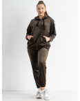 0523-66 ХАКИ спортивный костюм полубатальный женский велюровый (3 ед. размеры: 48.50.52): артикул 1129899