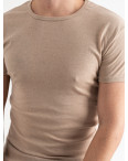 1980-2 БЕЖЕВАЯ футболка мужская (4 ед.размеры: M.L.XL.2XL): артикул 1132401
