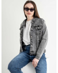 0901 New Jeans джинсовая куртка женская серая стрейчевая ( 6 ед.размеры: XS.S.M.L.XL.2XL): артикул 1132456