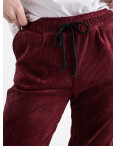 4520-4 YOLA БОРДОВЫЕ вельветовые спортивные брюки женские (4 ед.размеры: S.M.L.XL): артикул 1133152