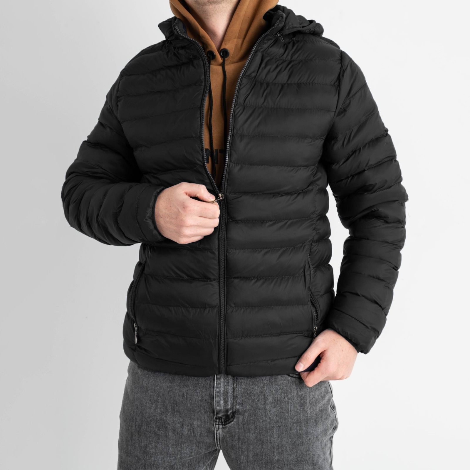 11002-13 ЧЕРНАЯ куртка мужская на синтепоне (3 ед. размеры:.L.XL.2XL)