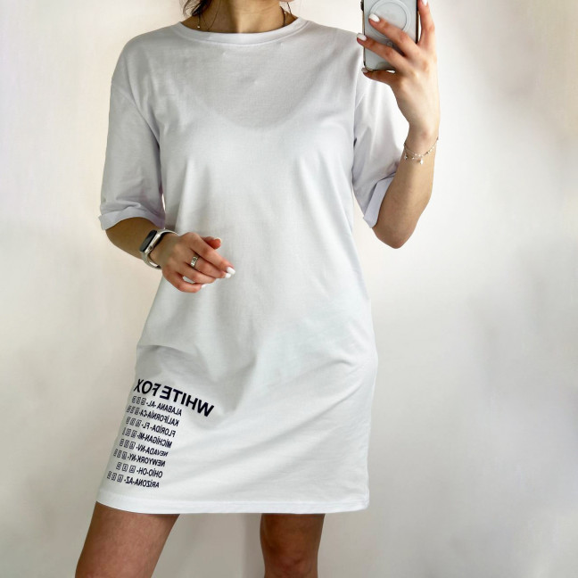 1140-10 белая женская туника-платье (MINIMAL, 4 ед. один универсальный размер: S-M) Minimal: артикул 1145963