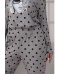 1770-6 СЕРЫЙ ПОЛУБАТАЛЬНЫЙ женский костюм-пижама без утеплителя (4 ед.размеры: 48-50/2.50-52/2): артикул 1131462