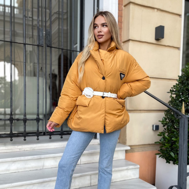 8020-8 TREND ЖЕЛТАЯ куртка женская на синтепоне (2 ед. размеры: M.L) Trend: артикул 1137425