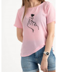 2023-33 футболка розовая женская с принтом (5 ед. размеры: 42.44.46.48.50): артикул 1122392