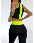 0468-202 черный женский фитнес-костюм (микс расцветок, 4 ед. размеры в норме: S-M/2.L-XL/2) : артикул 1136102