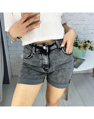 0094-1 CL Relucky шорты джинсовые женские серые стрейчевые ( 6 ед. размеры: 25.26.27.28.29.30) 