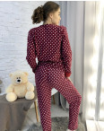 1030-32 БОРДОВАЯ пижама женская махровая (3 ед. размеры: М.L.XL): артикул 1130906