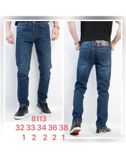 8113 # синие мужские джинсы (RTROOSS, стрейч, 8 ед. размеры полубатал: 32. 33. 33. 34. 34. 36. 36. 38) выдача на следующий день                RTROOSS