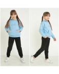 1290-1 голубой спортивный костюм на девочку 6-11 лет (3 ед. размеры: M.XL.2XL): артикул 1120974