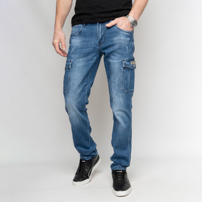 8329 FANGSIDA  джинсы мужские синие стрейчевые (8 ед. размеры: 30.31.32.33.34.35.36.38) Fangsida: артикул 1137491