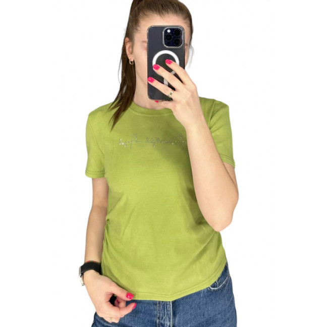 27064-75* салатовая женская футболка (LEVISHA, 3 ед. размеры норма: 42. 44. 46) выдача на следующий день LeVisha: артикул 1144178