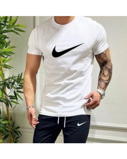 20205-10 БЕЛАЯ футболка мужская с накаткой ( 5 ед.размеры: M. L. XL. 2XL. 3XL )   Футболка