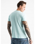 2602-8 светло-голубая футболка мужская с принтом (4 ед. размеры: M.L.XL.2XL): артикул 1120895