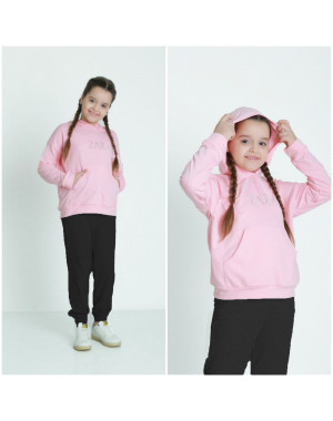 1290-2 розовый спортивный костюм на девочку 6-11 лет (3 ед. размеры: M.XL.2XL)
