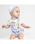 17064 Emotion Kids голубой комплект (комбинезон+шапочка) на мальчика 1-9 мес (6 ед. размеры: 62.62.68.68.74.74): артикул 1118186