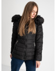 0906-11 черная куртка женская на синтепоне (3 ед. размеры: L.XL.2XL): артикул 1123513