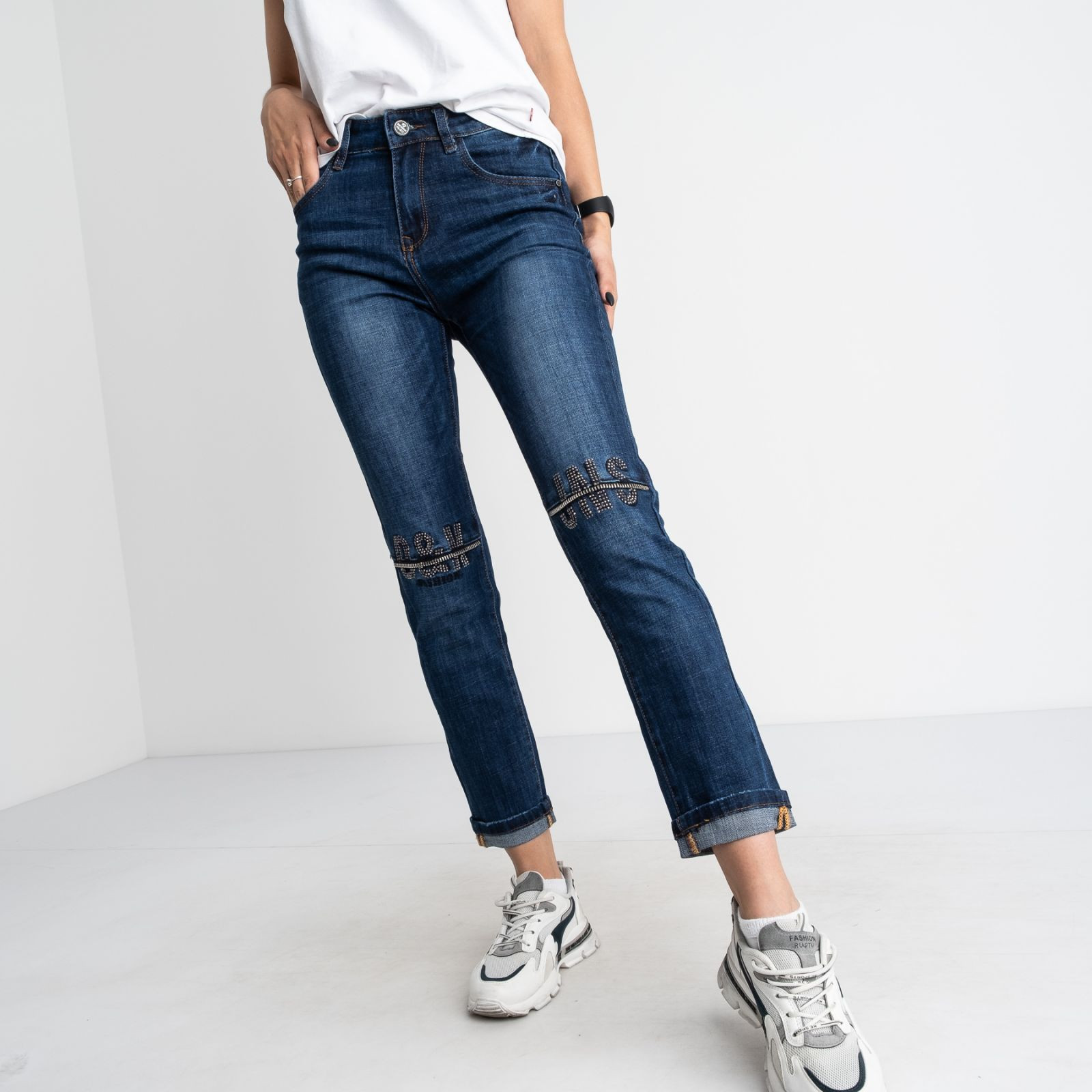 9013 OK&OK джинсы женские синие стрейчевые (6 ед. размеры: 25.26.27.28.29.30)