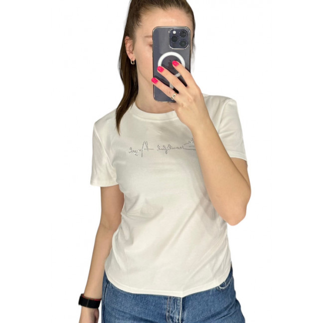 27064-10* белая женская футболка (LEVISHA, 3 ед. размеры норма: 42. 44. 46) выдача на следующий день LeVisha: артикул 1144170