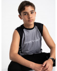 2087 футболка-безрукавка подростковая на мальчика 8-12 лет микс 5-ти цветов (10 ед. размеры: S/3.M/3.L/4): артикул 1120397
