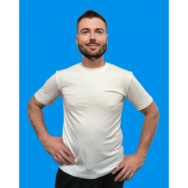 9980-105 белая мужская футболка (стрейч-коттон, 5 ед. размеры норма: S. M. L. XL. 2XL) Футболка: артикул 1146947