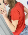 2400-3 красная футболка женская с принтом (3 ед. размеры: S.M.L): артикул 1122349