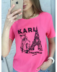 2056-3 футболка розовая женская с принтом (5 ед. размеры: 42.44.46.48.50): артикул 1122377