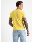 2628-6 желтая футболка мужская с принтом (4 ед. размеры: M.L.XL.2XL): артикул 1121098
