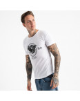 2606-10 белая футболка мужская с принтом (4 ед. размеры: M.L.XL.2XL): артикул 1120925