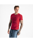 2605-3 красная футболка мужская с принтом (4 ед. размеры: M.L.XL.2XL): артикул 1120917