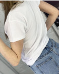 2401-10 белая футболка женская с принтом (4 ед. размеры: S.M.L.XL): артикул 1122356